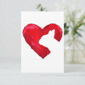 French Bulldog Herz Valentinstag Dog Lover RSVP Karte (Stehend Vorderseite)
