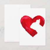 French Bulldog Herz Valentinstag Dog Lover RSVP Karte (Vorne/Hinten)