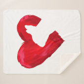 French Bulldog Herz Valentinstag Dog Lover Sherpadecke (Vorderseite (Horizontal))