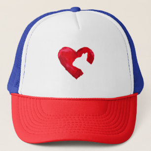French Bulldog Herz Valentinstag Dog Lover Truckerkappe