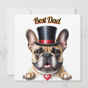 French Bulldog  Herz Vatertag Bulldogge Einladung
