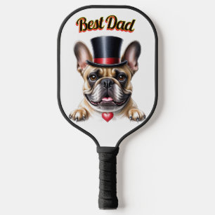 French Bulldog  Herz Vatertag Bulldogge Pickleball Schläger