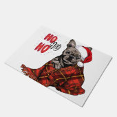 French Bulldog Ho Ho Ho Doormat Fußmatte (Schrägansicht)
