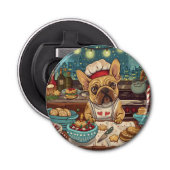 French Bulldog Holiday Baking: Festliche Weihnacht Flaschenöffner (Vorderseite)