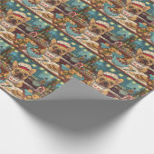 French Bulldog Holiday Baking: Festliche Weihnacht Geschenkpapier (Ecke)