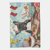 French Bulldog Holiday Baking: Festliche Weihnacht Geschirrtuch (Vertikal)