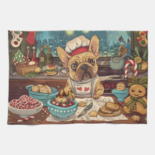 French Bulldog Holiday Baking: Festliche Weihnacht Geschirrtuch