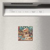 French Bulldog Holiday Baking: Festliche Weihnacht Magnet (In Situ (Geschirrspüler))
