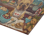 French Bulldog Holiday Baking: Festliche Weihnacht Schneidebrett (Ecke)