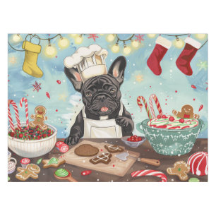 French Bulldog Holiday Baking: Festliche Weihnacht Tischdecke