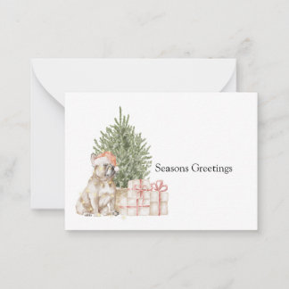 French Bulldog Holiday Card Mitteilungskarte