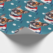 French Bulldog Holiday Christmas Wrapping Paper Geschenkpapier (Ecke)