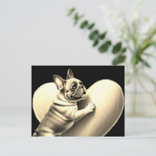 French Bulldog i love Valentinstag Feiertagspostkarte