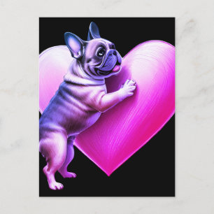 French Bulldog I love you Postkarte