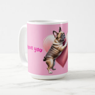 French Bulldog I love you Valentinstag  Kaffeetasse
