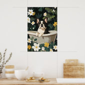 French Bulldog In Bathtub Poster, Funny Dog Poster (Küche)