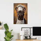 French Bulldog In Chefs Hat Poster, Pet Poster (Heimbüro)