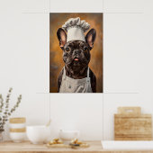 French Bulldog In Chefs Hat Poster, Pet Poster (Küche)