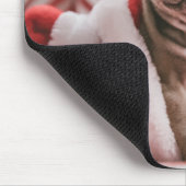 French Bulldog in Christmas Hat Mousepad (Ecke)