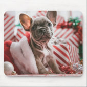 French Bulldog in Christmas Hat Mousepad (Vorne)