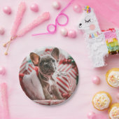 French Bulldog in Christmas Hat Pappteller (Party)