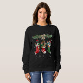 French Bulldog In Christmas Socks Sweatshirt (Vorne ganz)