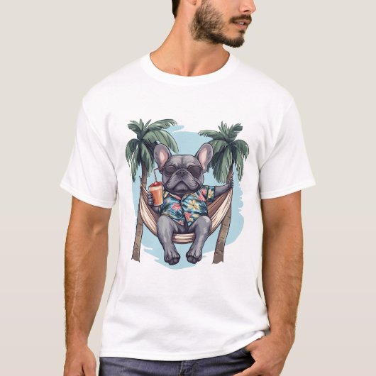 French Bulldog In Hawaiian Top (Vorderseite)