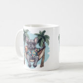French Bulldog In Hawaiian Top Kaffeetasse (Vorderseite Links)