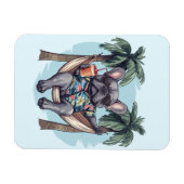 French Bulldog In Hawaiian Top Magnet (Horizontal)