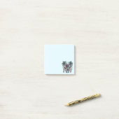 French Bulldog In Hawaiian Top Post-it Klebezettel (Auf Schreibtisch)