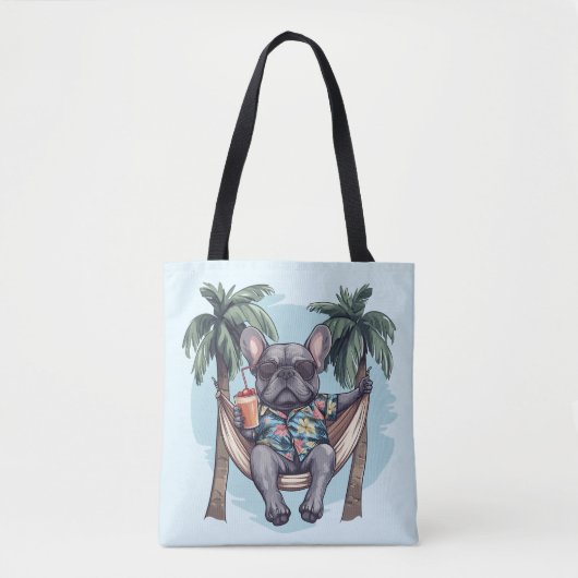 French Bulldog In Hawaiian Top Tasche (Vorderseite)