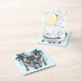 French Bulldog In Hawaiian Top Untersetzer (Vor Ort)