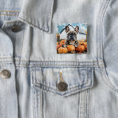 French Bulldog in Pumpkin Patch Button (Beispiel)