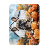 French Bulldog in Pumpkin Patch Flexibel Magnet (Vertikal)