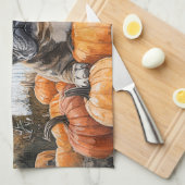French Bulldog in Pumpkin Patch Geschirrtuch (Viertel Falte)