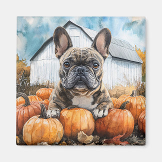 French Bulldog in Pumpkin Patch Magnet