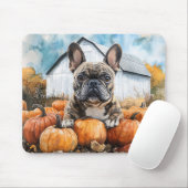 French Bulldog in Pumpkin Patch Mousepad (Mit Mouse)