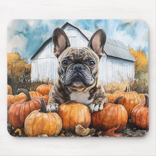 French Bulldog in Pumpkin Patch Mousepad (Vorne)
