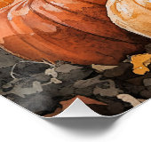 French Bulldog in Pumpkin Patch Poster (Ecke)