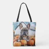 French Bulldog in Pumpkin Patch Tasche (Rückseite)
