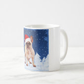 French Bulldog in Snow Christmas w Weihnachtsmannm Kaffeetasse (VorderseiteRechts)