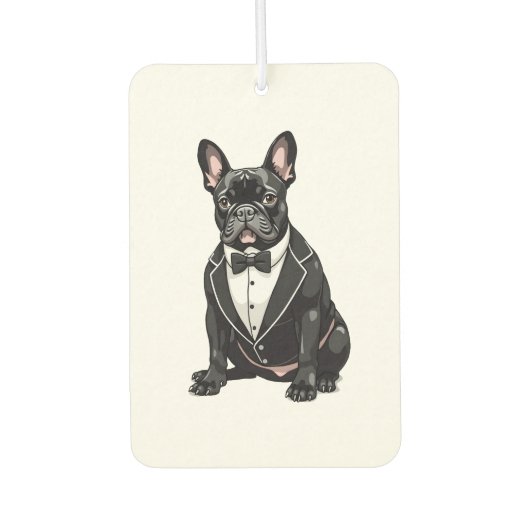 French Bulldog in Tuxedo Autolufterfrischer (Vorderseite)