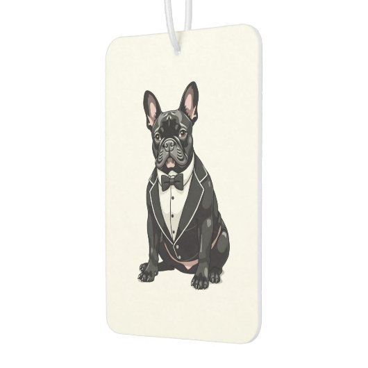 French Bulldog in Tuxedo Autolufterfrischer (Links)