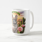 French Bulldog Kaktus Französische Bulldogge Kaffeetasse (VorderseiteRechts)