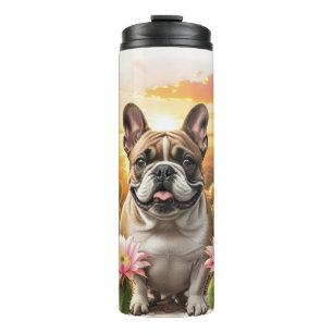 French Bulldog Kaktus Französische Bulldogge Thermosbecher