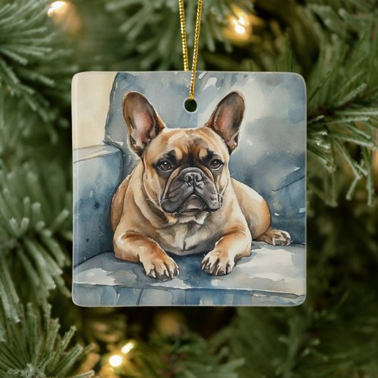 French Bulldog Keramikornament (Baum)