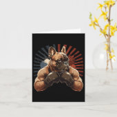 French Bulldog Kickboxing Martial Art Boxing Dog G Karte (Gelbe Blume)