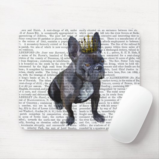 French Bulldog King Mousepad (Mit Mouse)