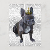 French Bulldog King Postkarte (Vorderseite)