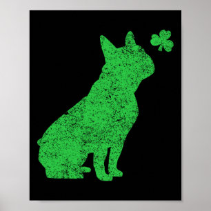 French Bulldog Kleeblatt St Patricks Day Frenchie  Poster